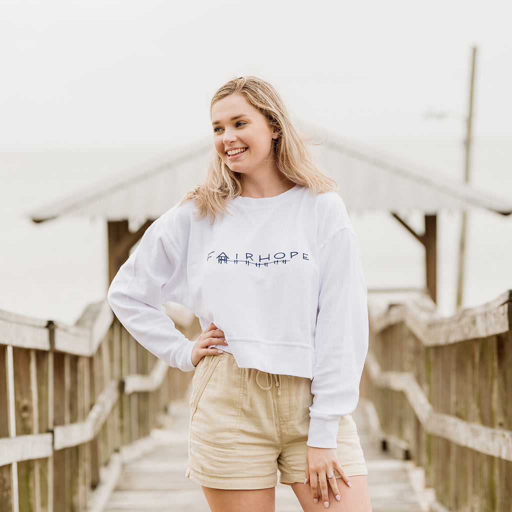 Cropped Corduroy Sweatshirt